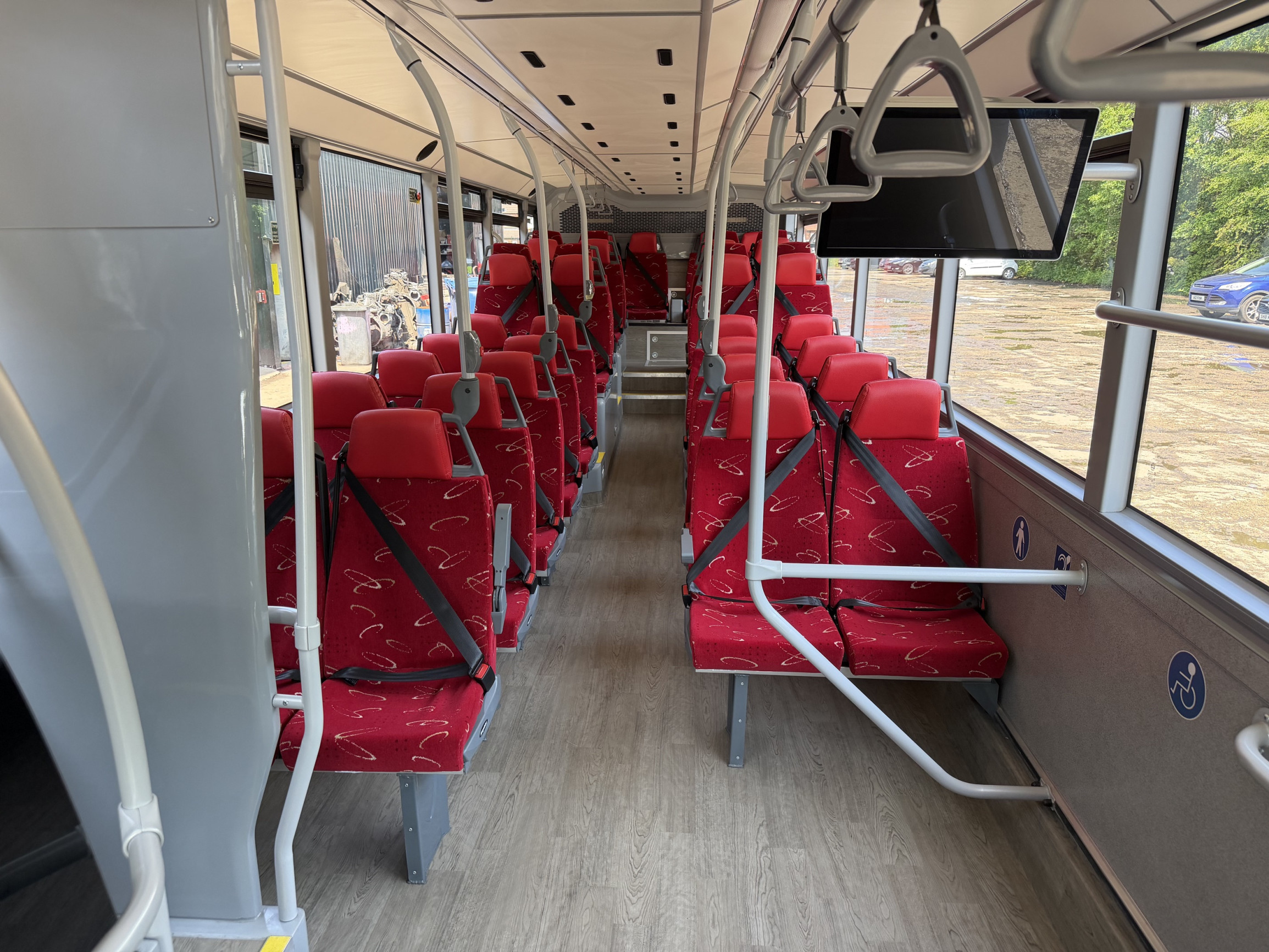 Lower deck of the 98 seat double decker